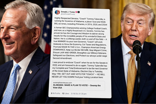 President Trump endorses Tuberville with final primary eve push- 'A true WINNER'