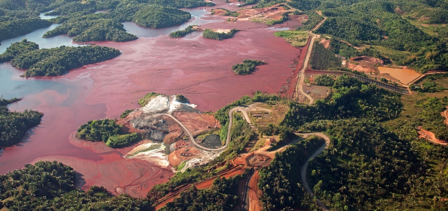A tailings reservoir in Madagascar