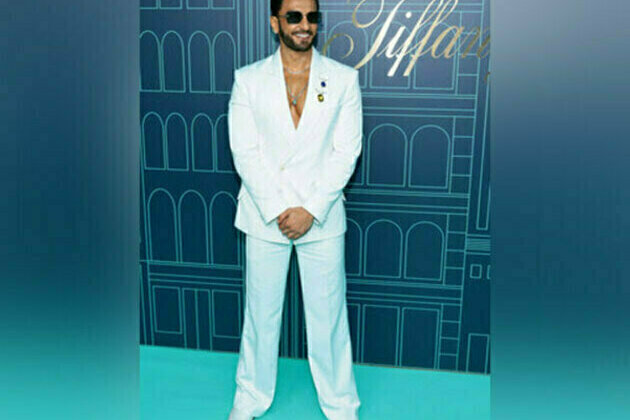 Ranveer Singh attends the unveiling of Tiffany & Co.'s newly redesigned New York City Landmark