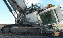 The cab of the excavator at Glencore's Mangoola mine in NSW.