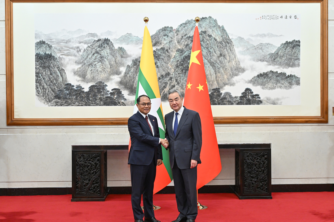 CHINA-BEIJING-WANG YI-MYANMAR-FM-TALKS (CN)