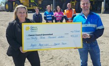 The cheque showing how much money was raised.