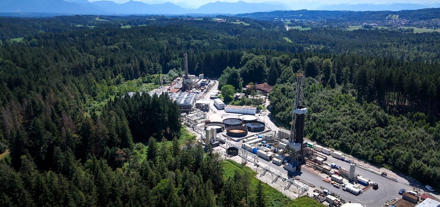 Aerial view of Eavor’s geothermal facility at Geretsried, Germany