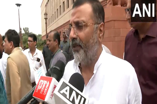 "Congress running away from discussion," BJP's Nishikant Dubey after Lok Sabha adjourned for 3rd time on Monday