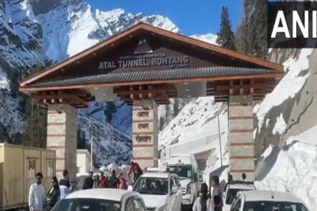 Tourists enjoy snow and scenic beauty at Atal Tunnel in Himachal Pradesh