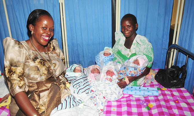 Meet Mutesi, the 27-year-old who delivered five babies Meet Mutesi, the 27-year-old who delivered five babies