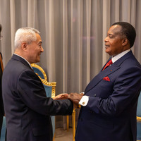 REPUBLIC OF THE CONGO-BRAZZAVILLE-PRESIDENT-CHINA-ENVOY-SHAO HONG-MEETING
