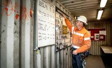 A worker at Oceana Gold's Macraes operation.