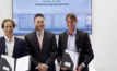 From left to right: Sebastiano Falesi, Head of FERA Australia e Member of the Board of Directs of the FERA Group; Kane Xu, Senior Vice-President and President International Product Line of Envision Energy: and Richard Janssen, Director of Business Development, Envision Energy Australia.