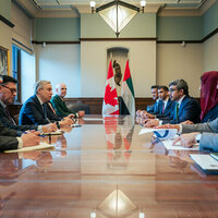 Abdullah bin Zayed meets Canadian Minister of Finance and National Revenue
