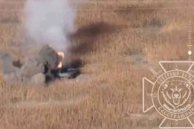Russian forces destroy newest German-made tank