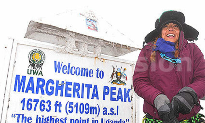 Model Moreno completes Rwenzori expedition Model Moreno completes Rwenzori expedition