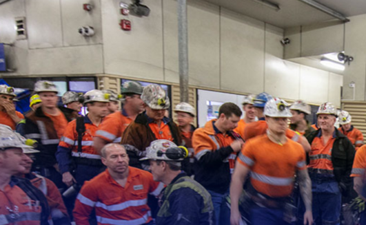 Some of Anglo American's coal workforce.