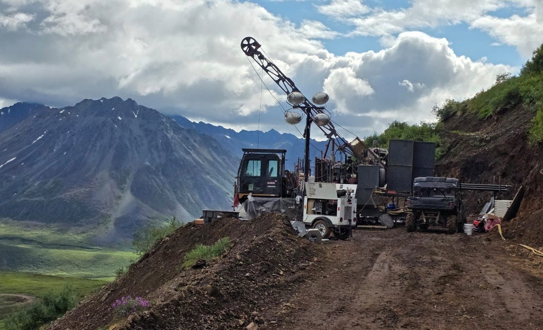Drilling at Caribou Dome