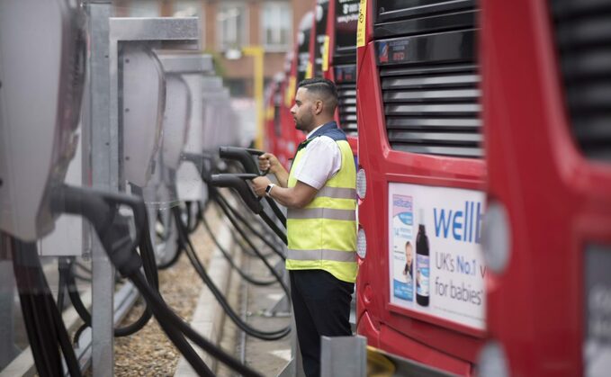 Buses charging at Go-Ahead's electric bus garage in central London | Credit: Go-Ahead
