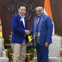 Bolivia's Edmand Lara Montano calls on CP Radhakrishnan on sidelines of AI Impact Summit 2026