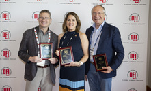 The 2024 DFI President Award winners – (l-r) Jamey Rosen, Mary Ellen Large and Maurice Bottiau