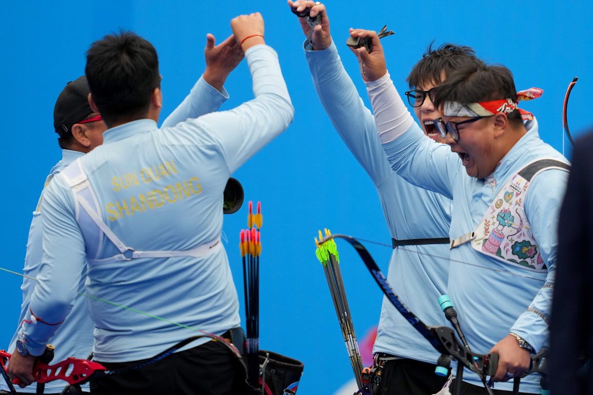(SP)CHINA-15TH NATIONAL GAMES-ARCHERY-MEN'S RECURVE TEAM-FINAL (CN)