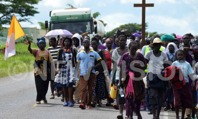 Pilgrims start 330km journey to Namugongo Pilgrims start 330km journey to Namugongo