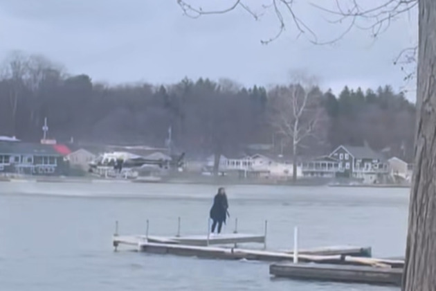 Video- Onondaga County Sheriff's helicopter rescues dog from frigid lake water