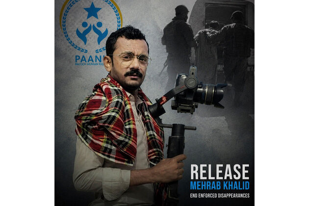 Paank raises alarm over enforced disappearance of Baloch film student Mehrab Khalid