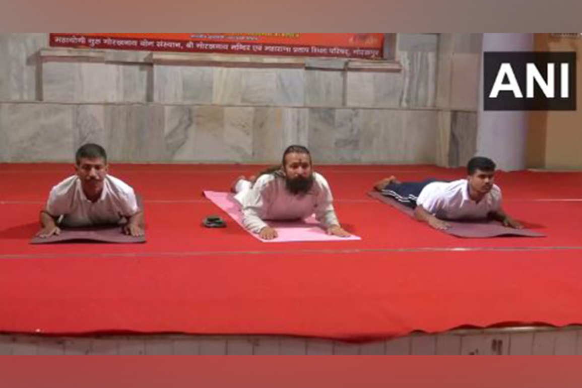 Uttar Pradesh: Yoga camp held at Gorakhnath Temple ahead of Yoga Day