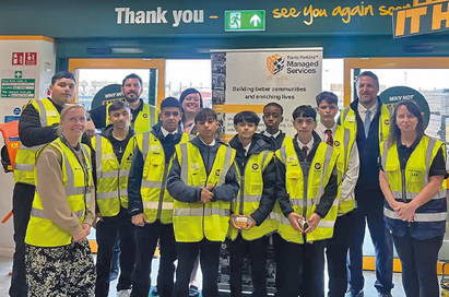 Derbyshire students gain insight into careers at Travis Perkins branch