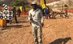   Dathcom geologist Papy Ilunga at the new drill site