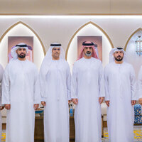 Ammar bin Humaid receives 'Operation Chivalrous Knight 3' delegation, reviews preparations for 'Humaid Air Bridge'