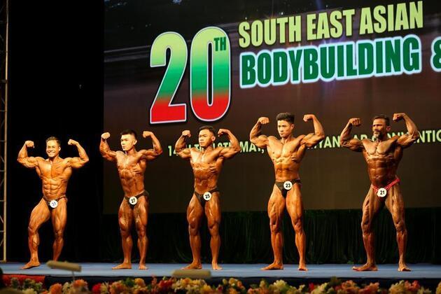 Asia Album: Southeast Asian Bodybuilding athletes compete in Yangon, Myanmar