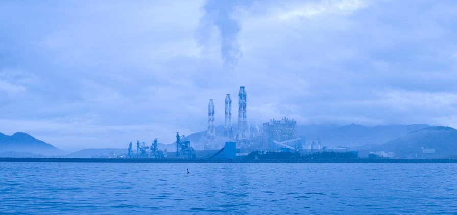 Goseong-gun, Gyeongsangnam-do, South Korea - June 15, 2018: Samcheonpo Thermal Power Plant.
