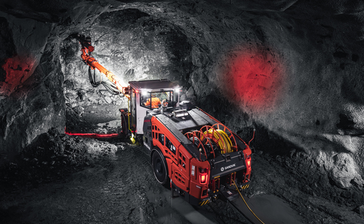 Sandvik DD312i is an advanced single boom development drill. 