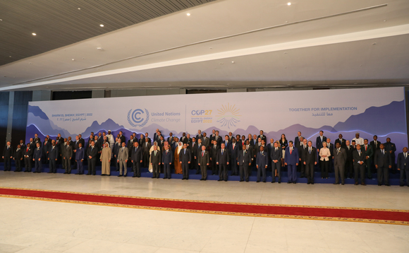 COP27 'family photo' of world leaders in attendance at the summit on Monday 7 November - Credit: UN Climate Change