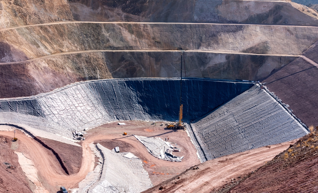 A tailings dam