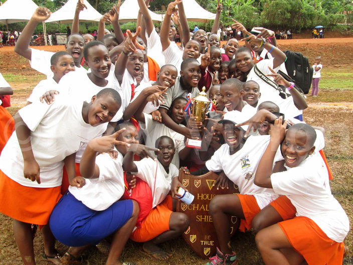 rinity ollege abbingos argaret ouse students celebrate after winning the schools platinum jubilee sports gala 