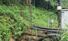  One of the Atlas Copco WEDA submersible pumps working at an open pit gold mine in Surigao del Norte, in the island province of Caraga, Philippines