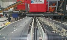 The latest Middle Island ore sorting trials used a commercial-sized Tomra ore sorter.