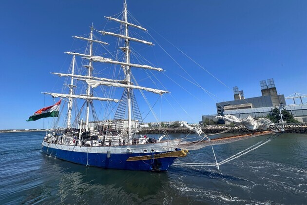 INS Sudarshini departs Boston for Portugal after participating in SAIL 250 celebrations