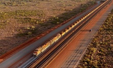  A train hauling ore from Mining Area C