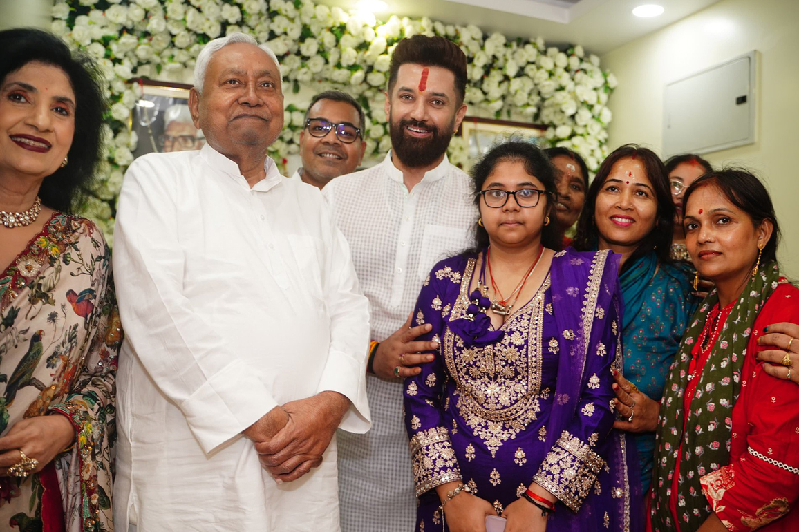 CM Nitish Kumar meets Chirag Paswan, extends best wishes for Chhath