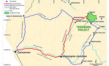 A map of the Yangibana project.