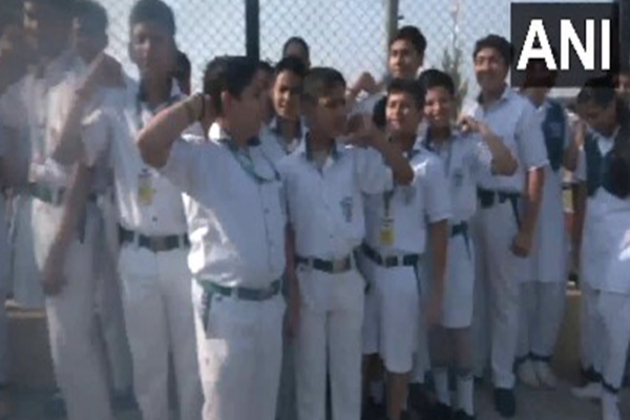 J-K: Students gather at Katra railway station to welcome PM Modi ahead of Vande Bharat flag-off