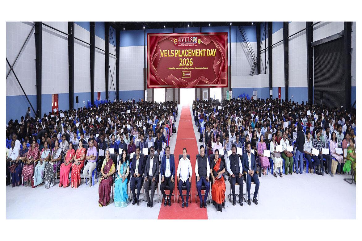 Vels University Celebrates Placement Day 2026 with 2,846 Job Offers and 91.25 percent Placement Rate