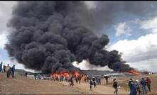  Apumayo Mining installations in flames in Ayacucho in Peru