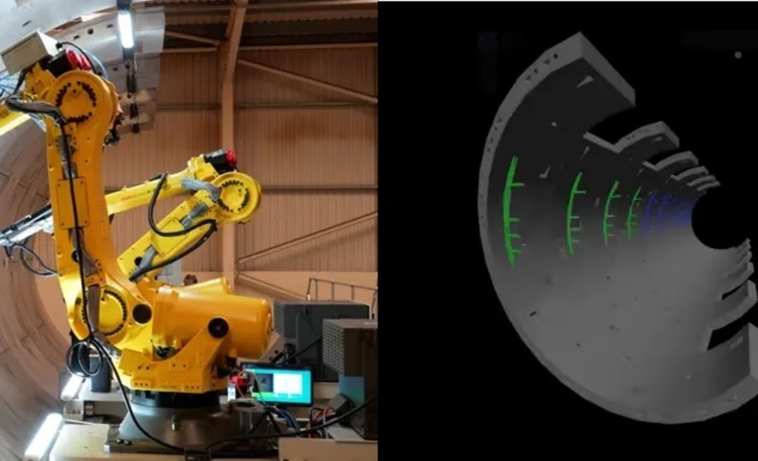 The digital twin simulation provides a remote, real-time visual representation of a successful wall bracket installation. Image credit: Costain)