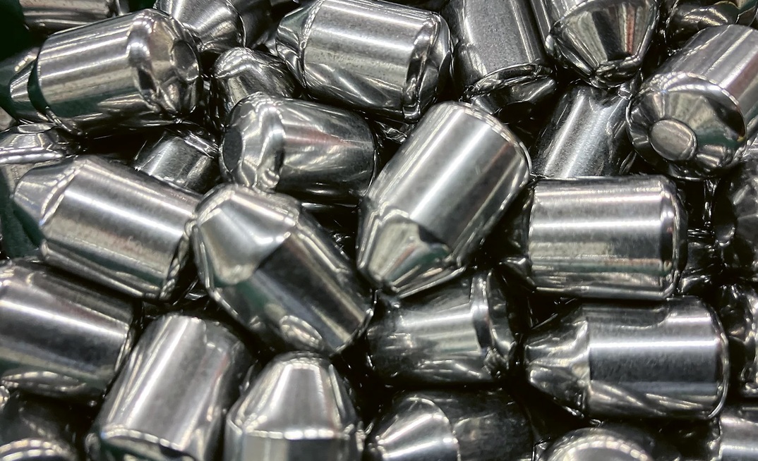 Once removed from drill tools, the inserts are first taken down to atomic level during the Epiroc recycling process Credit: Epiroc