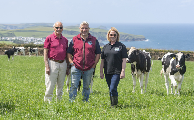 The 800 cows run by the Pennington family, are managed on a grazing system on their farm near Port Isaac in Cornwall. The 800 cows run by the Pennington family, are managed on a grazing system on their farm near Port Isaac in Cornwall.