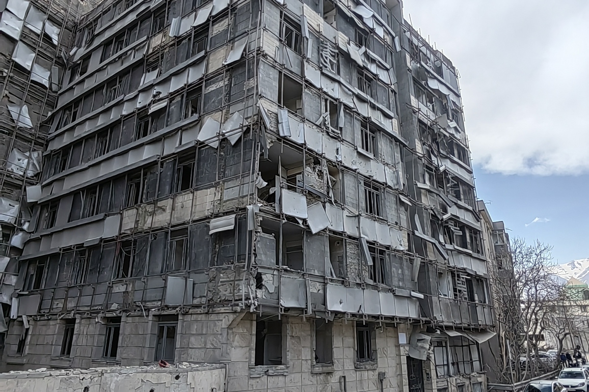 IRAN-TEHRAN-DAMAGED HOSPITAL-PROTEST