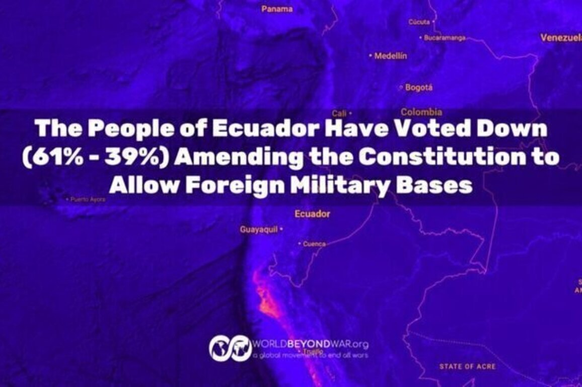 Ecuador Rejects Foreign Military Bases