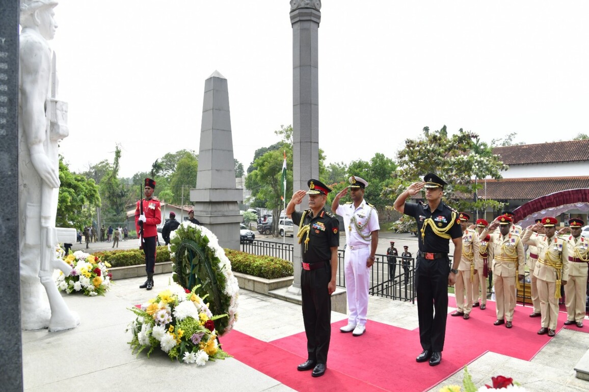 COAS General Dwivedi pays tribute at IPKF Memorial in Colombo during official visit to Sri Lanka